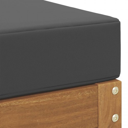 Udendørs puf Massivt Akacietræ Naturfarvet