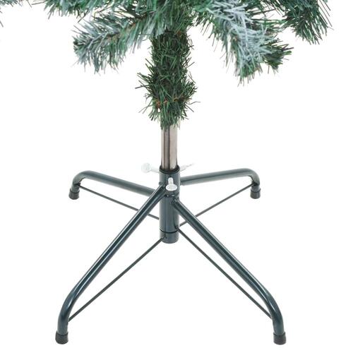Juletræ med sne + lys + julekugler og grankogler 150 cm
