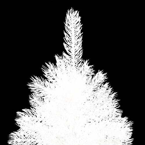 Kunstigt juletræ med lys og kuglesæt 150 cm hvid