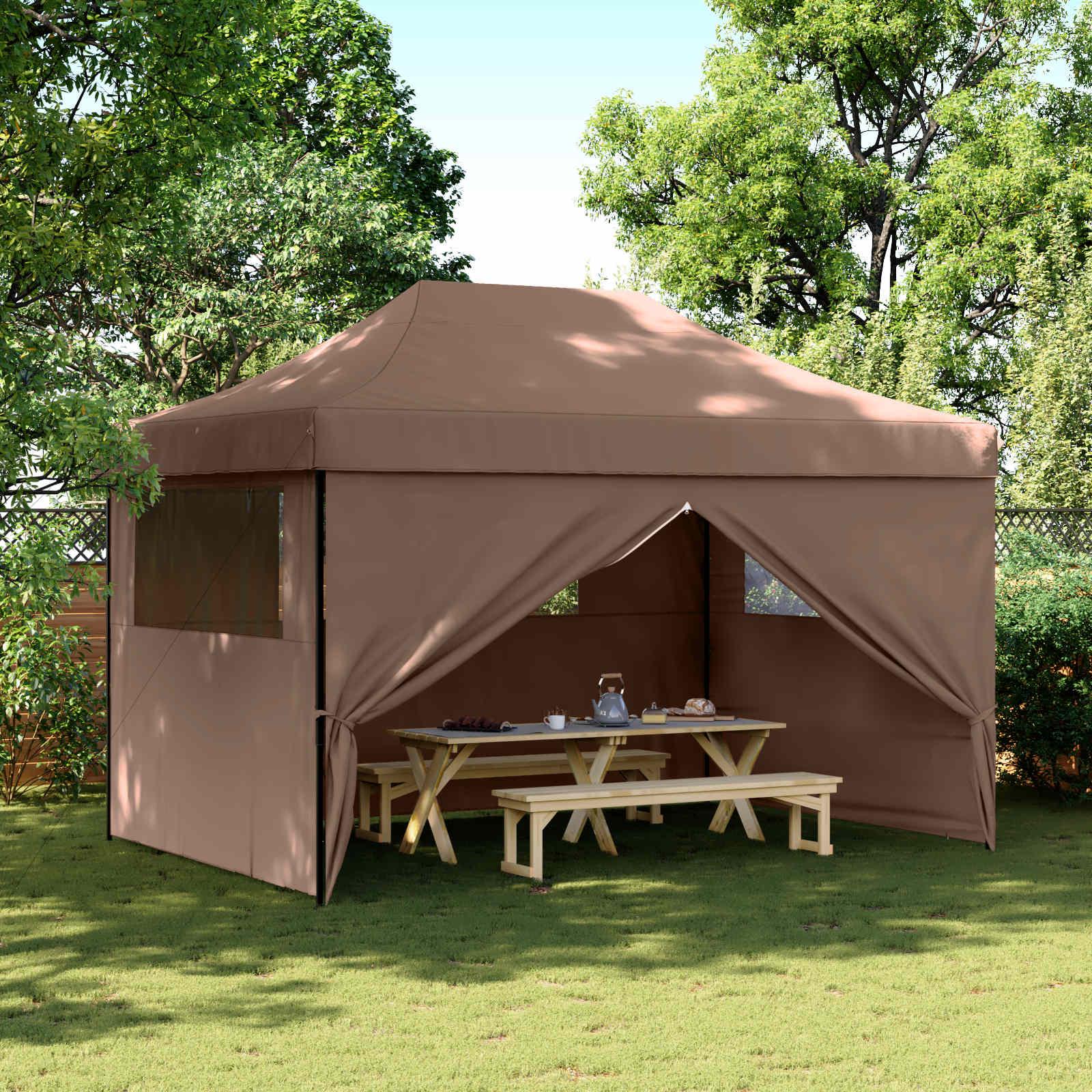 Party Tent Brun 279 x 410 x 315 cm Oxford stof billede