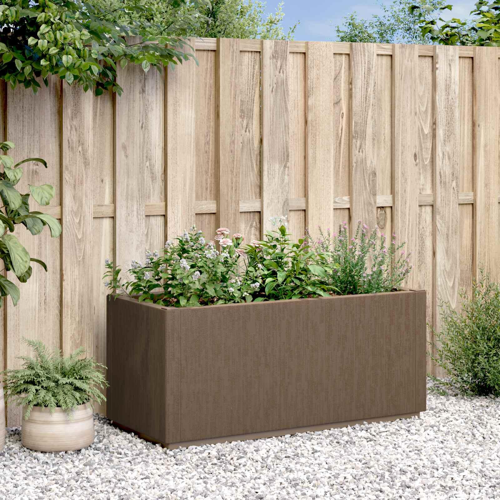 Haveblomsterkasse Brun 80 x 36 x 35 cm Polypropylen billede