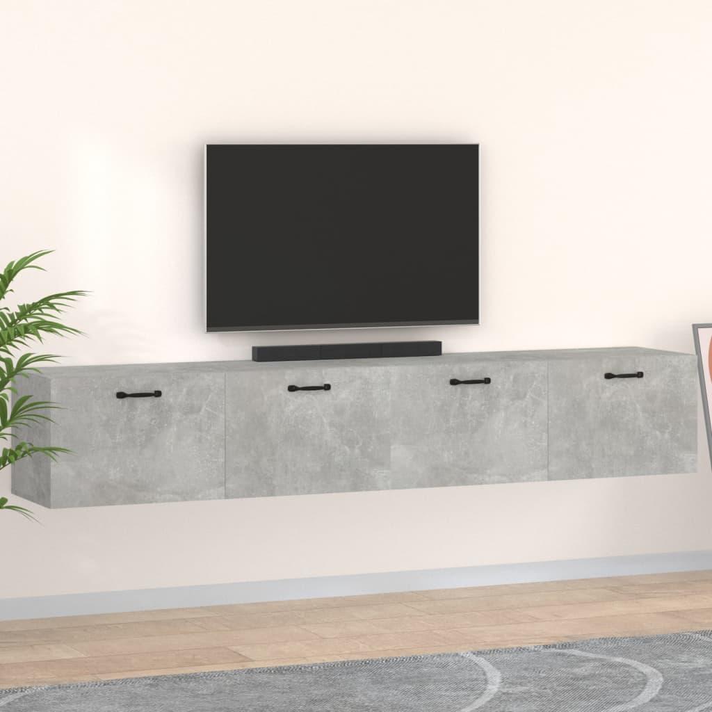 Vægskabe 2 stk. 100x36,5x35 cm konstrueret træ betongrå billede