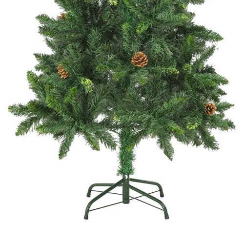 Kunstigt juletræ med lys og kuglesæt 150 cm grøn