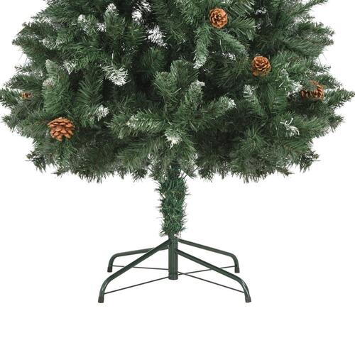 Kunstigt juletræ med lys og kuglesæt 180 cm