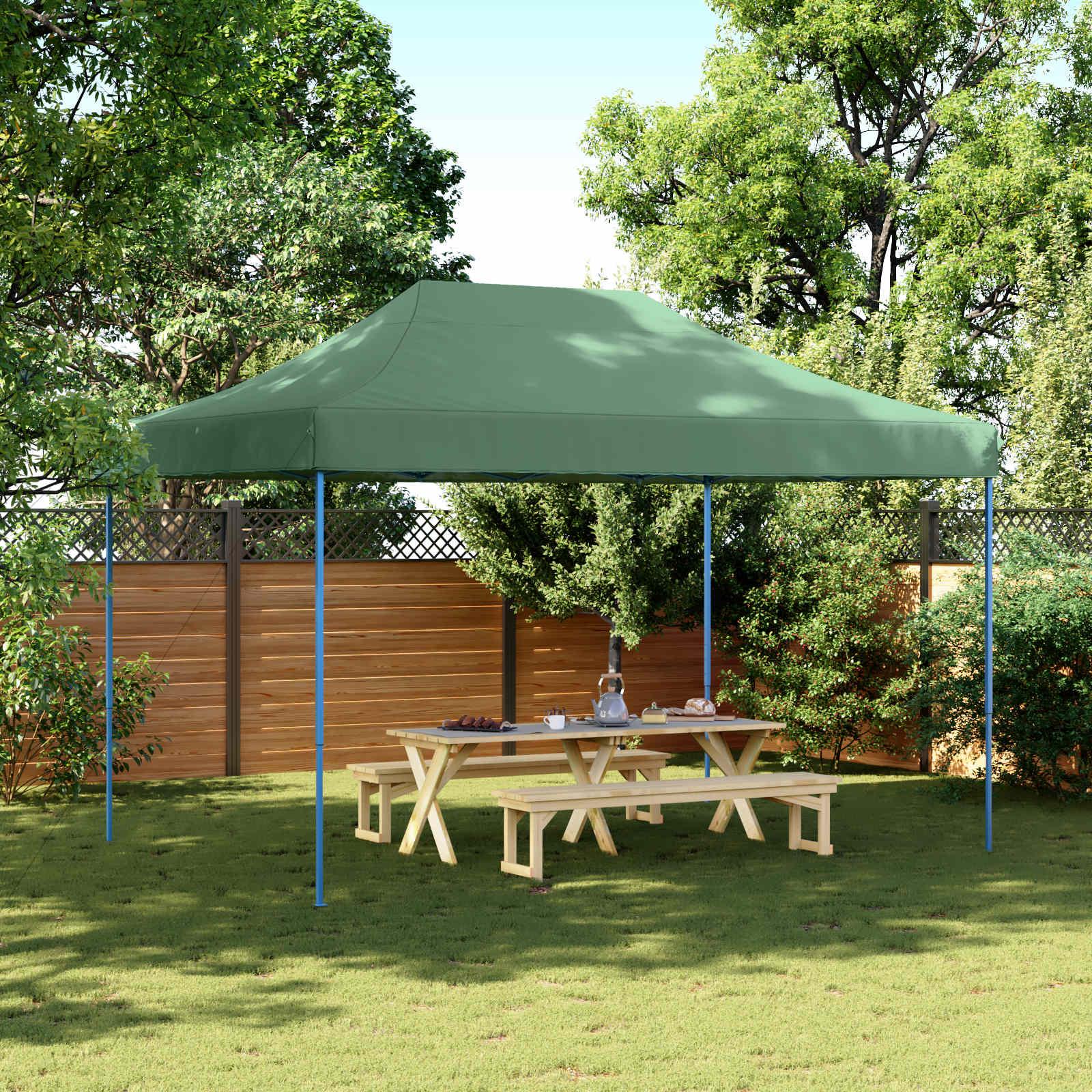Party Tent Grøn 279 x 410 x 315 cm Oxford stof billede