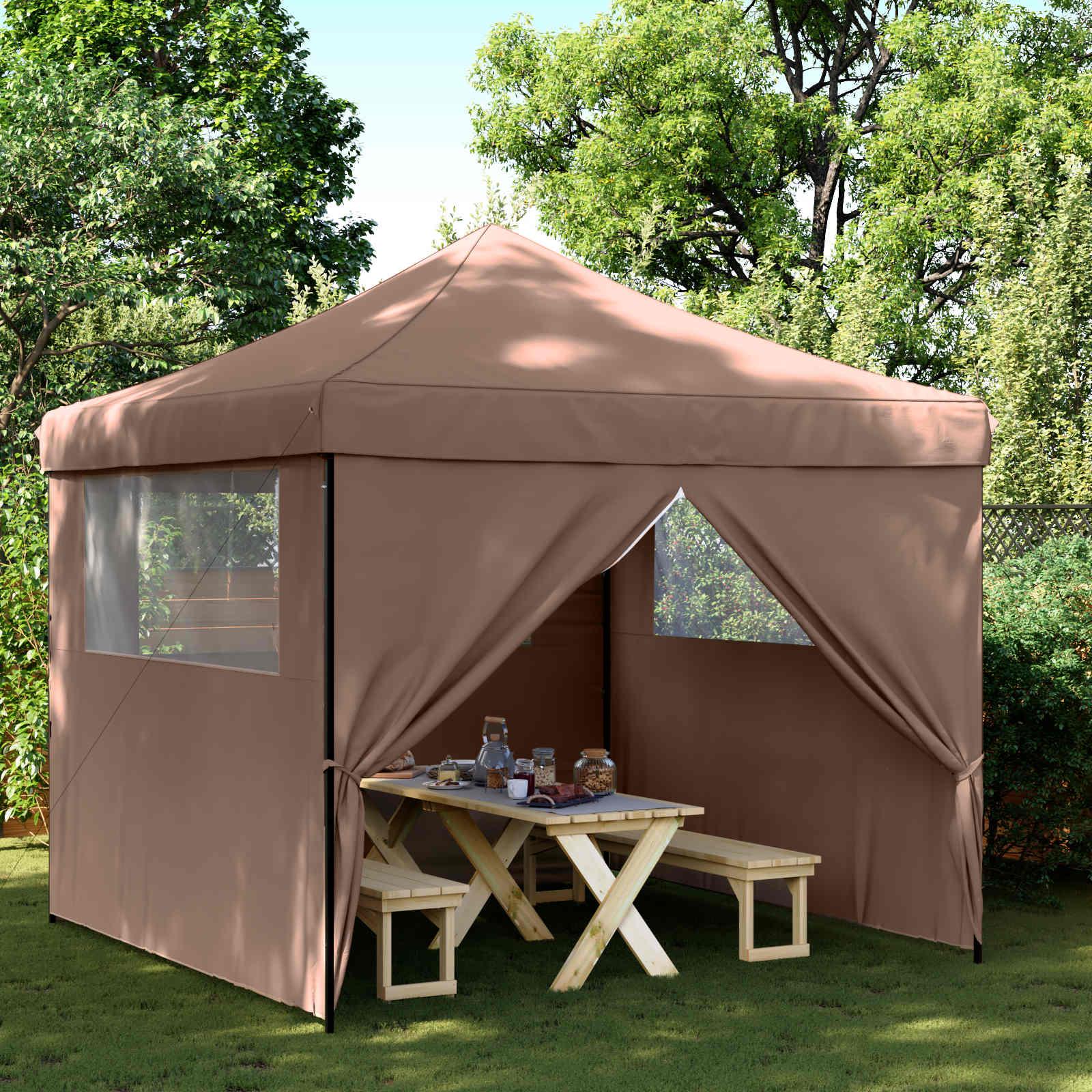Party Tent Brun 292 x 292 x 315 cm Oxford stof billede