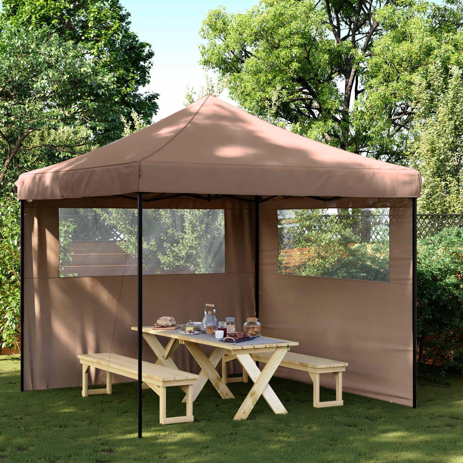 Party Tent Brun 292 x 292 x 315 cm Oxford stof billede