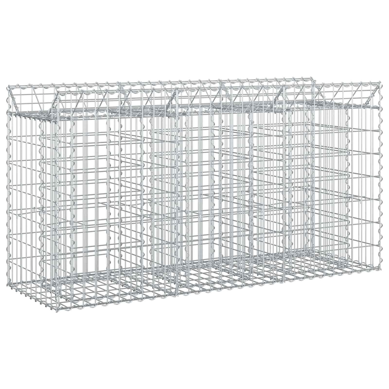 Gabion højbed Sølv 150 x 50 x 80 cm Galvaniseret stål billede