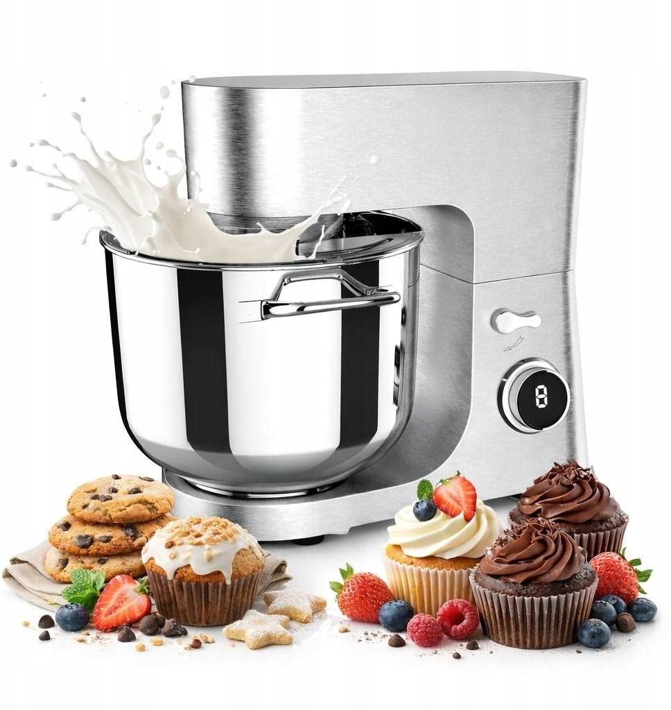 HEINRICH'S HKM 8150 køkkenmaskine – 2.500 W, 15 l, inox billede