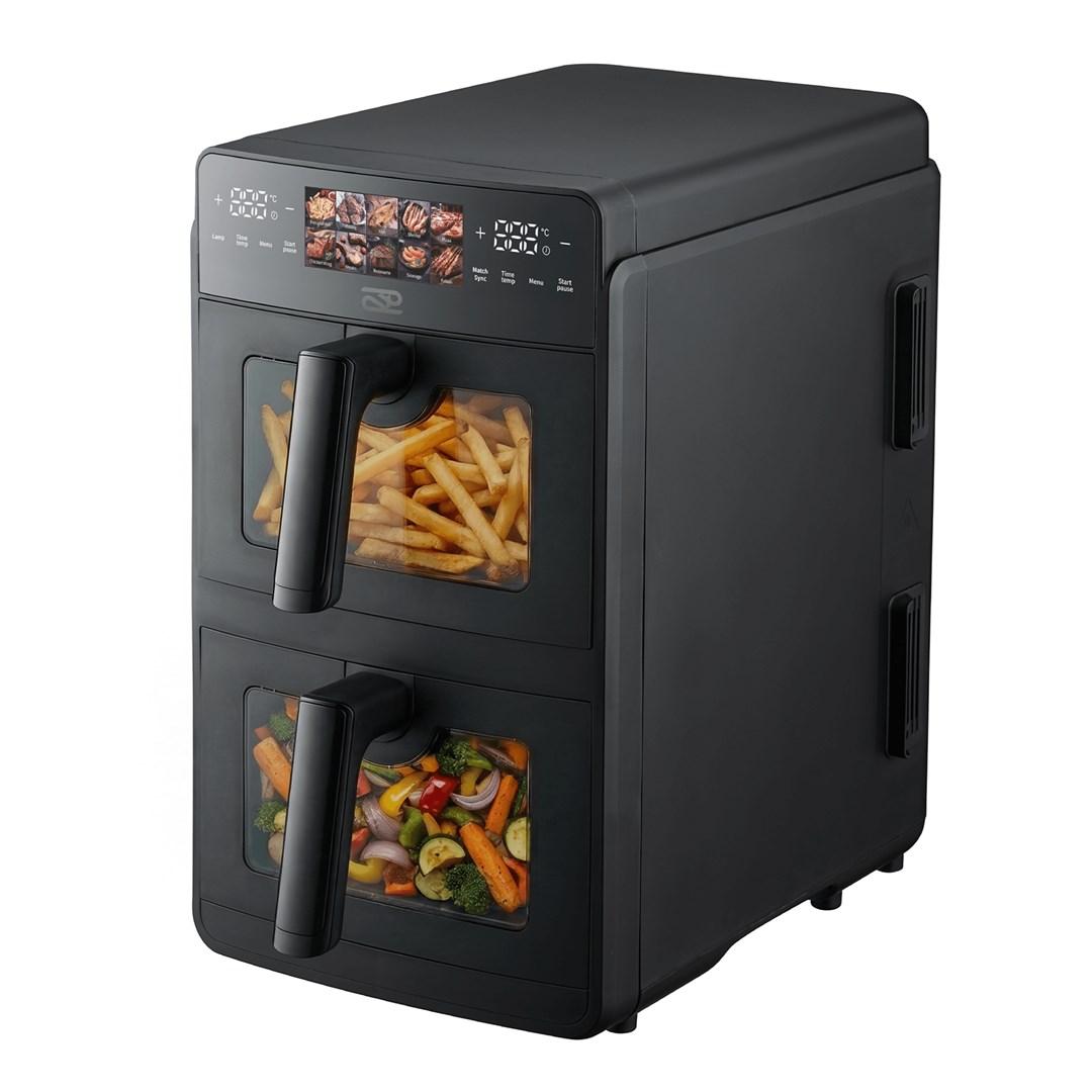 PROMIS FRP1560 dobbelt lodret varmluftsfritter - 10 l, sort billede