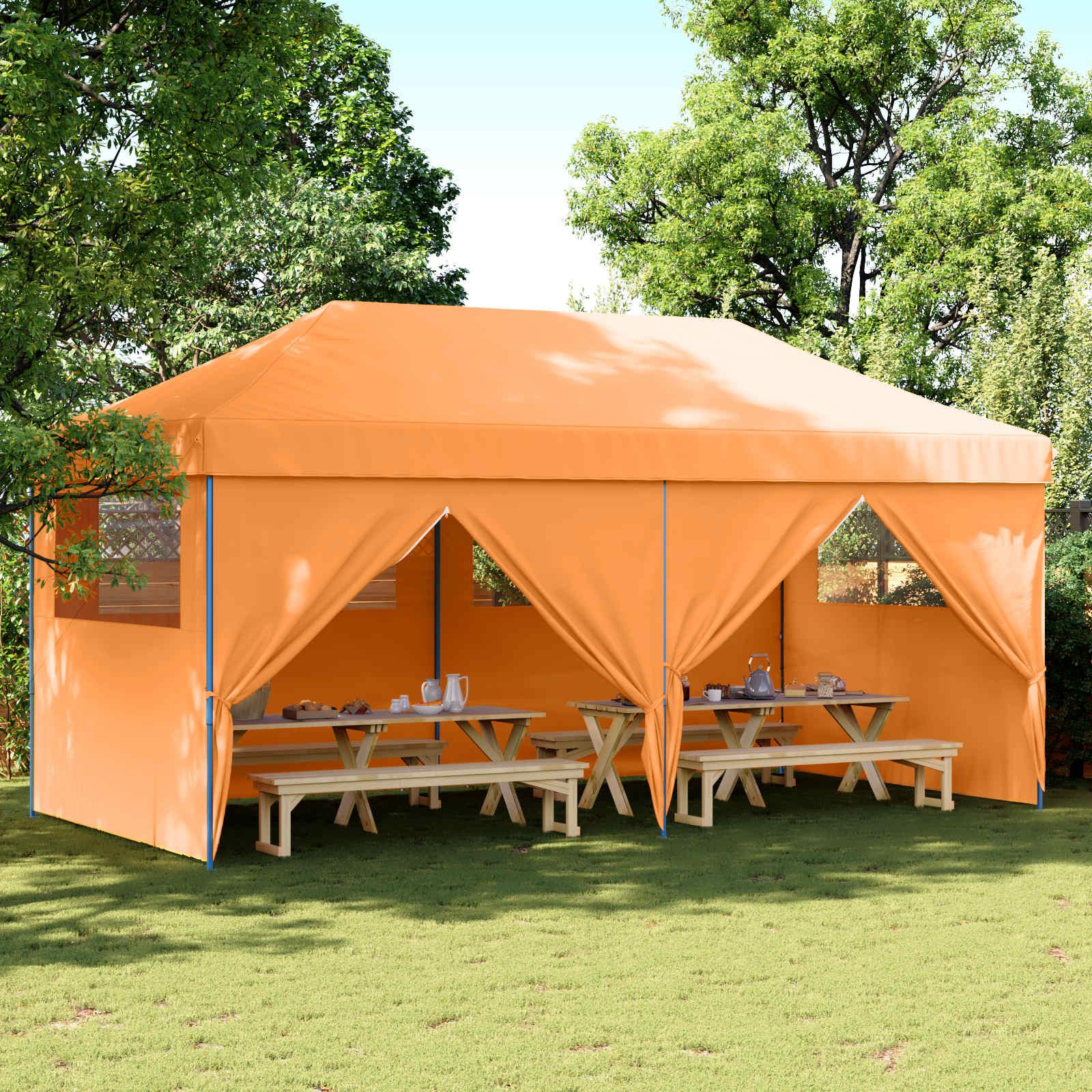 Party Tent Orange 292 x 580 x 315 cm Oxford stof billede