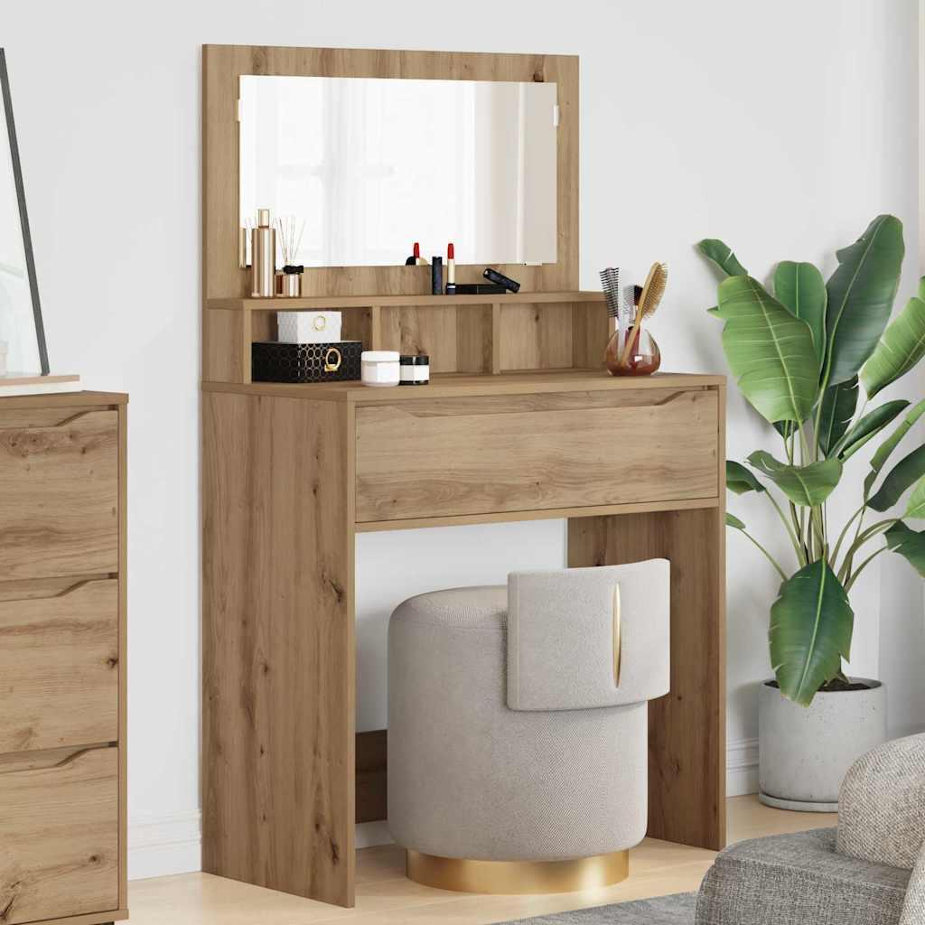 Soveværelsessminkeborde Artisan Egetræ 80 x 39,6 x 135 cm billede
