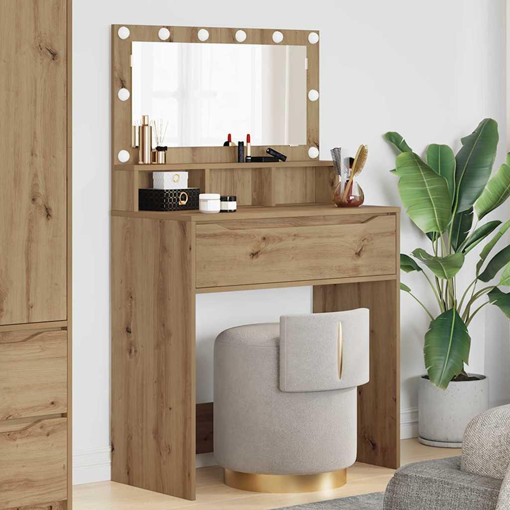 Soveværelsessminkeborde Artisan Egetræ 80 x 39,6 x 135 cm billede
