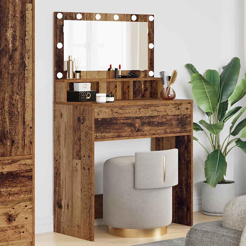 Soveværelsessminkeborde Gammelt træ 80 x 39,6 x 135 cm billede