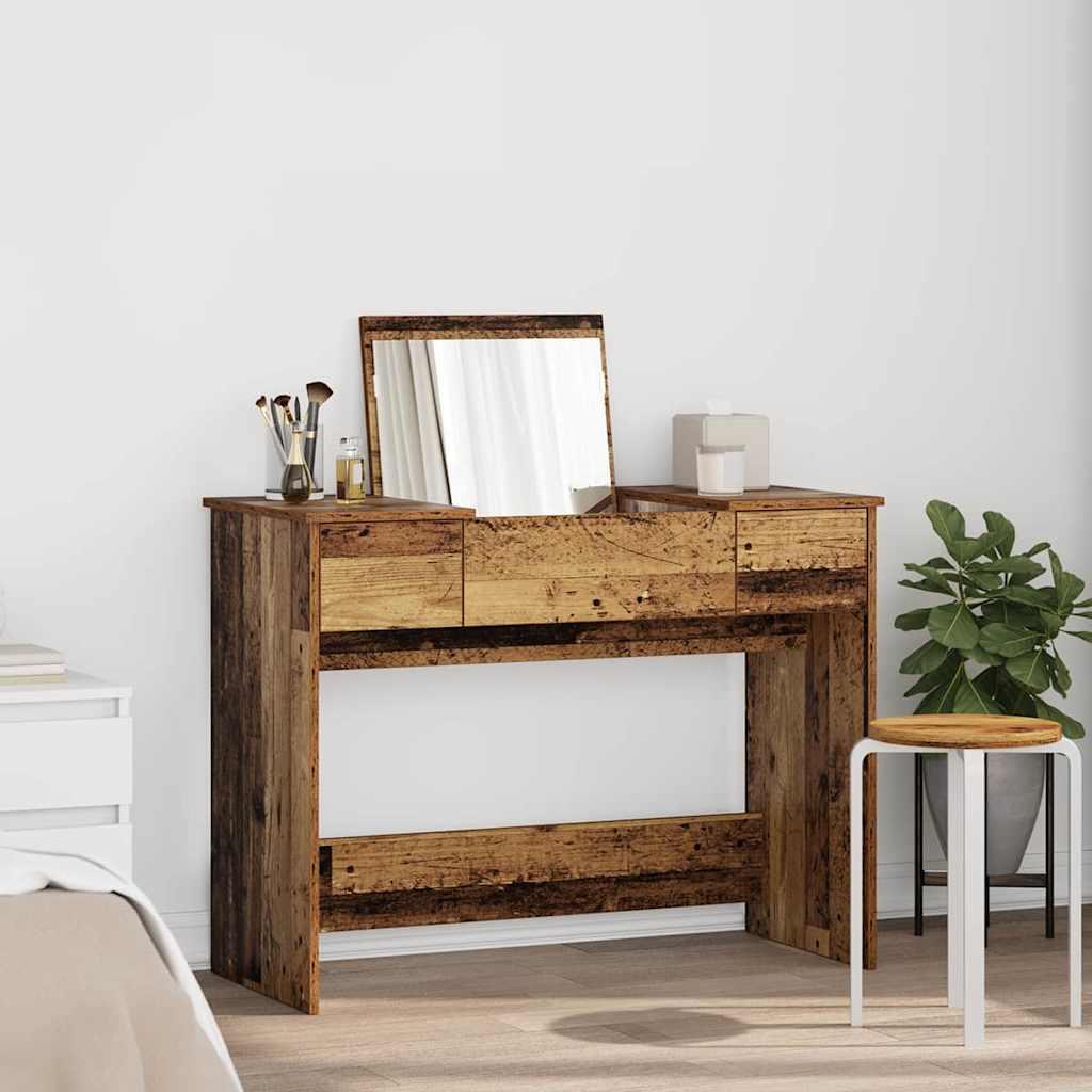 Klædeskab Gammelt træ 100 x 45 x 76 cm Konstrueret træ billede