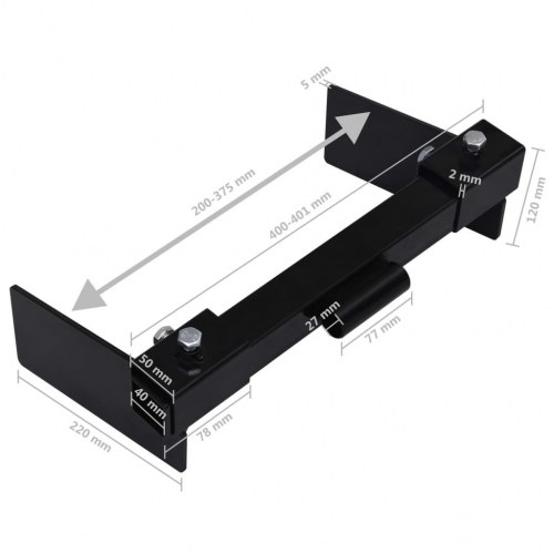 Sneplovsadapter til plæneklipper sort