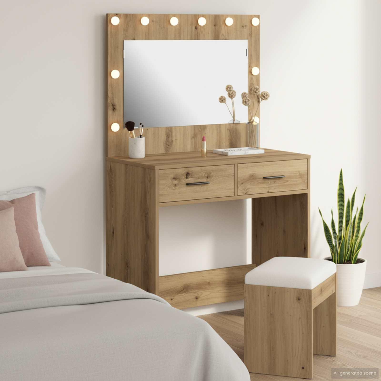 Make-up Bord artisan eg 78.5 x 41 x 135 cm Konstrueret træ billede