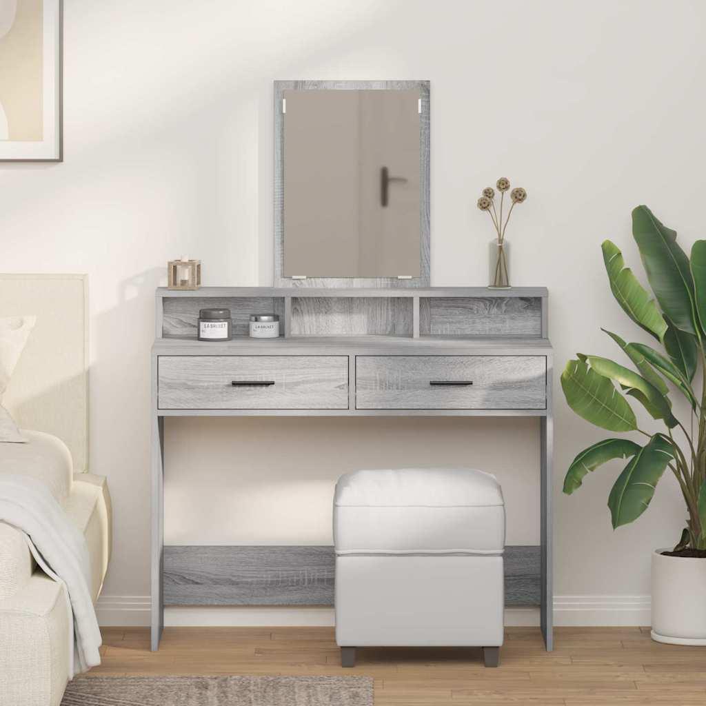 Dressingbord Grå Sonoma 100 x 41 x 140 cm Konstrueret træ billede