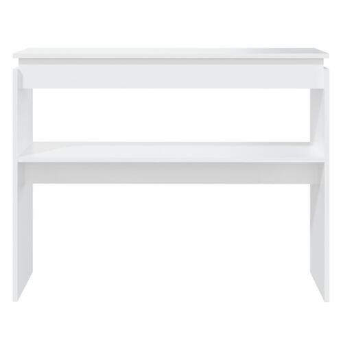 Konsolbord 102x30x80 cm spånplade hvid