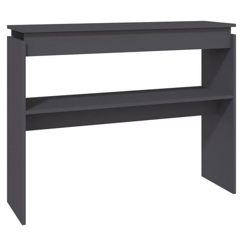 Konsolbord 102x30x80 cm konstrueret træ grå