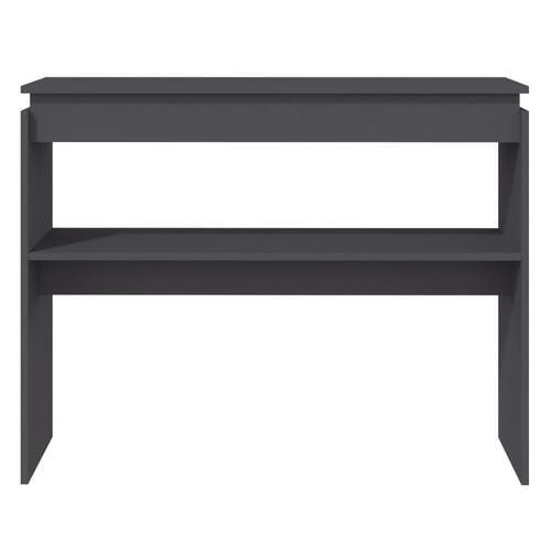 Konsolbord 102x30x80 cm konstrueret træ grå