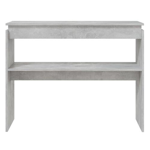 Konsolbord 102x30x80 cm konstrueret træ betongrå
