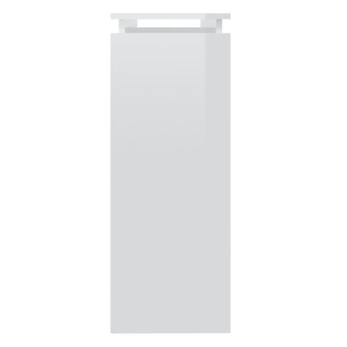 Konsolbord 102x30x80 cm konstrueret træ hvid højglans