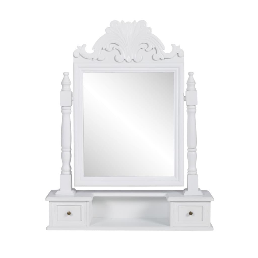Toiletbord med firkantet vippespejl MDF billede