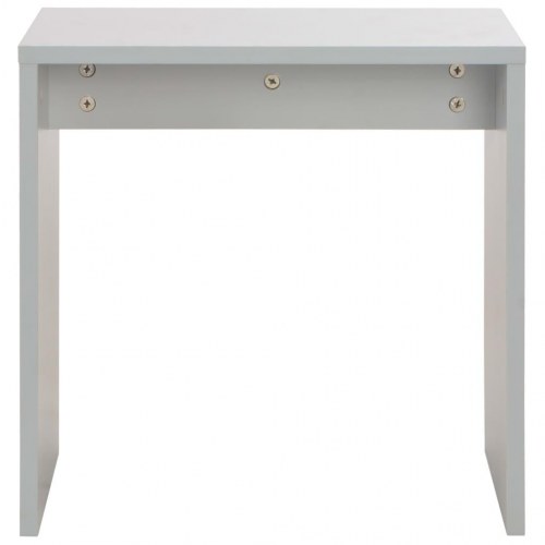 Makeupbord med spejl og skammel 104×45×131 cm - grå/natur