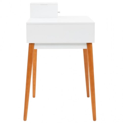 Sminkebord med spejl i MDF - 60 × 50 × 86 cm, hvid/brun