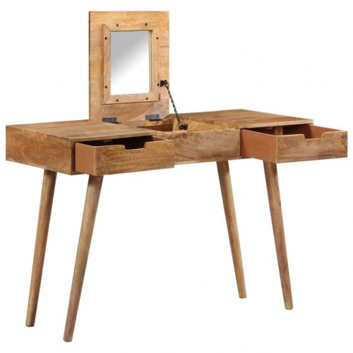 Kosmetikbord i massivt mangotræ 112 x 45 x 76 cm