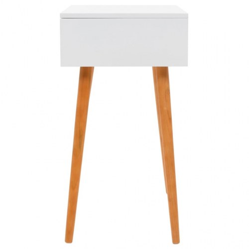 Sminkebord med spejl - MDF 60 × 40 × 75 cm, hvid/brun
