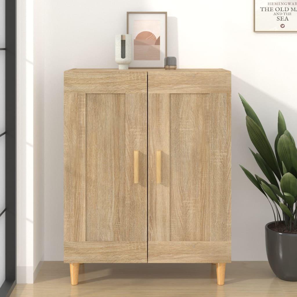 Skænk 69,5x34x90 cm konstrueret træ sonoma-eg billede
