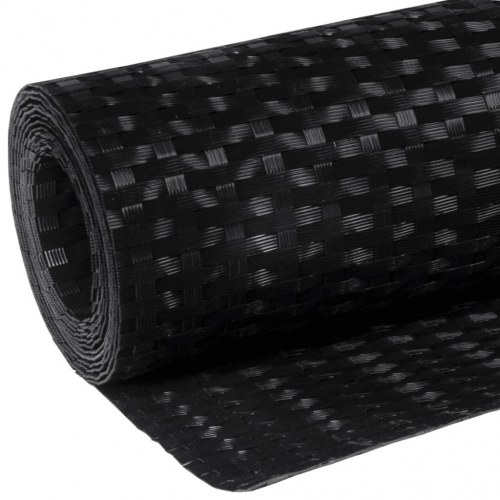 Altanafskærmning 1000×80 cm i polyrattan - sort