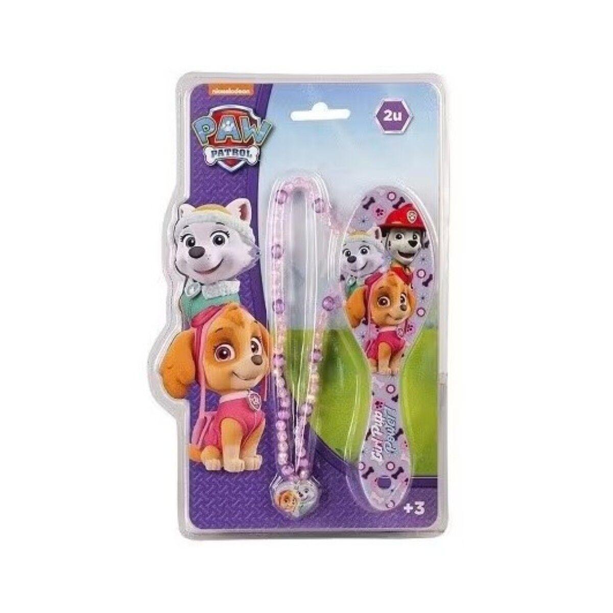 Paw Patrol skønhedssæt - børste og halskæde, lilla billede