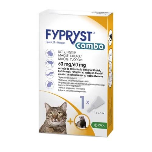 FYPRYST Combo 50/60 mg – dråber mod lopper og flåter til kat – 1×0,5 ml billede
