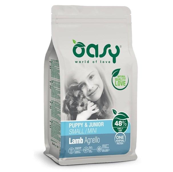 Oasy One Animal Protein Puppy & Junior Small/Mini Lamb – tørfoder til hund – 2,5 kg billede