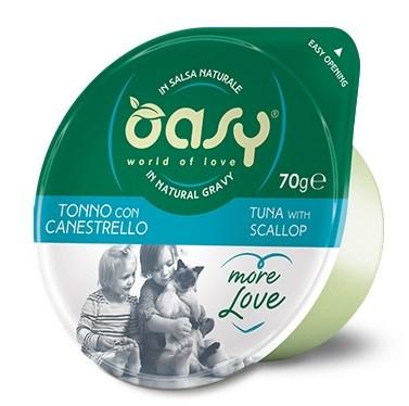 Oasy More Love – tun med kammusling, vådfoder til kat – 70 g billede