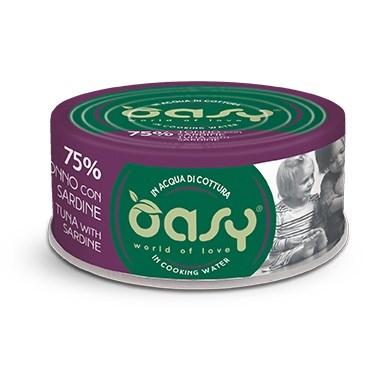 Oasy More Love vådfoder til kat – tun med sardiner, 70 g billede