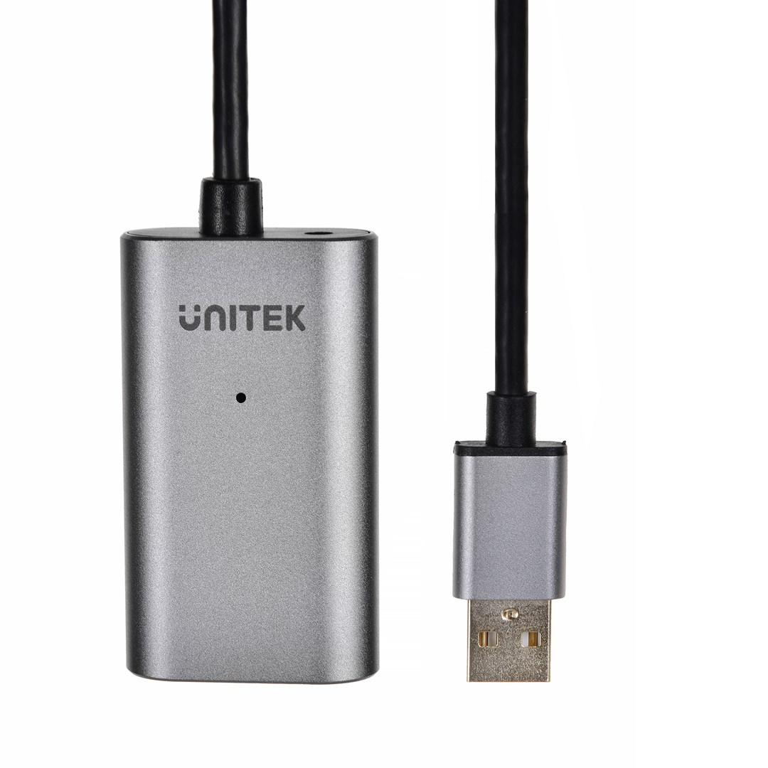 UNITEK Y-271 USB forlænger kabel 5 m – USB 2.0 A han til A hun, grå billede