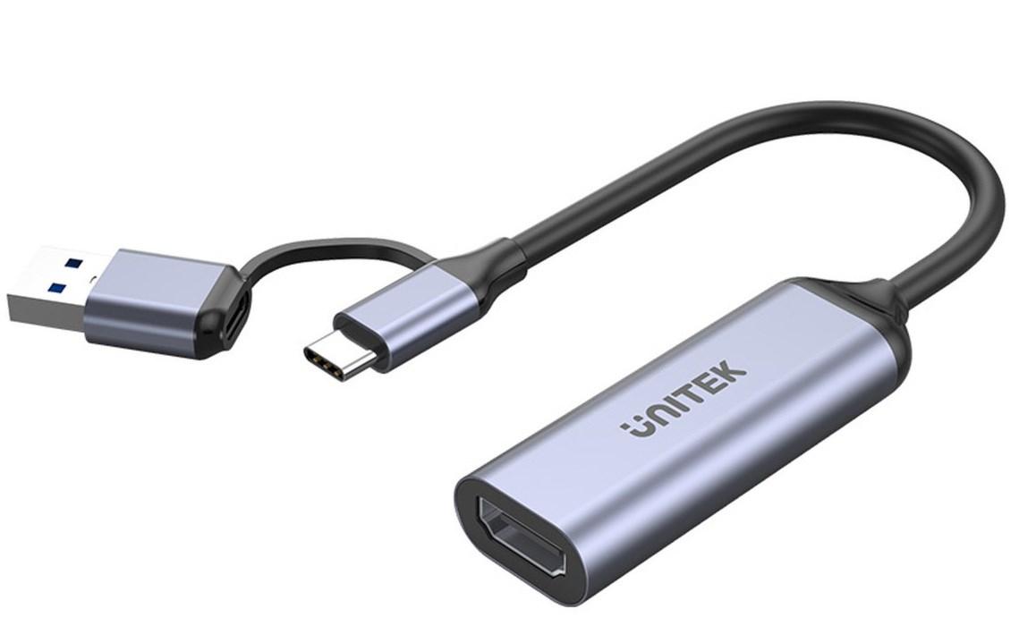 UNITEK V1167A video-grabber - USB-C/A til HDMI 1.4b, 4K billede