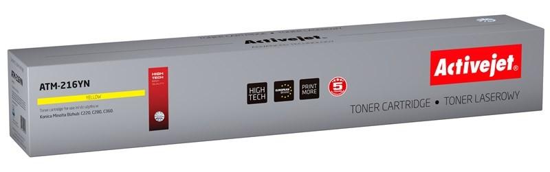 Activejet ATM-216YN gul toner - kompatibel med Konica Minolta TN216Y, Supreme, 26.000 sider billede