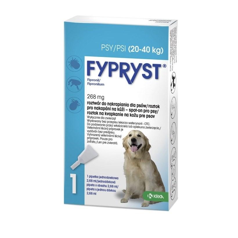 FYPRYST 268 mg L til hunde 20–40 kg – loppe- og flåtdråber 1×2,68 ml billede