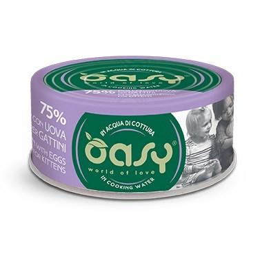 Oasy More Love Kitten – kylling med æg, vådfoder til killinger 70 g billede