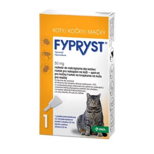 FYPRYST 50 mg – dråber mod lopper og flåter til katte, 1 × 0,5 ml billede