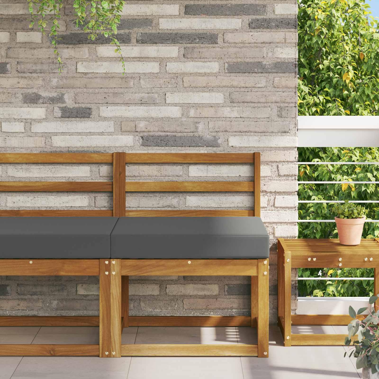 Udendørs Sofa Pude Antracit 60 x 60 x 8 cm Polyester billede