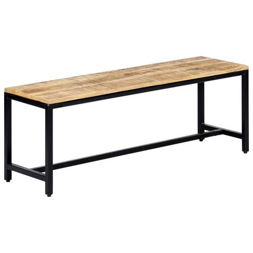 Spisebordsbænk 120 cm massivt ru mangotræ