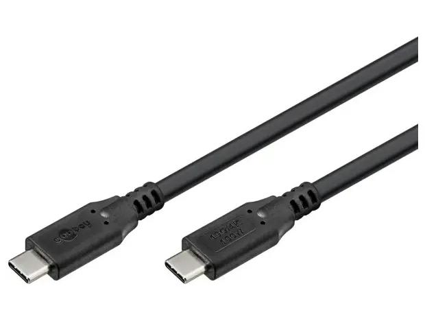 Goobay 74203 USBâC til USBâC kabel 3 m - USB 3.2, 100 W PD, 10 Gbit/s billede