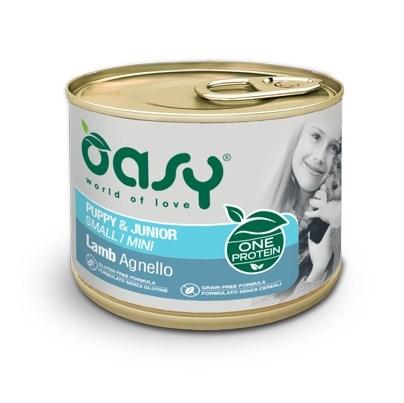 Oasy One Protein Puppy & Junior Small/Mini Lam – vådfoder til hund, 200 g billede