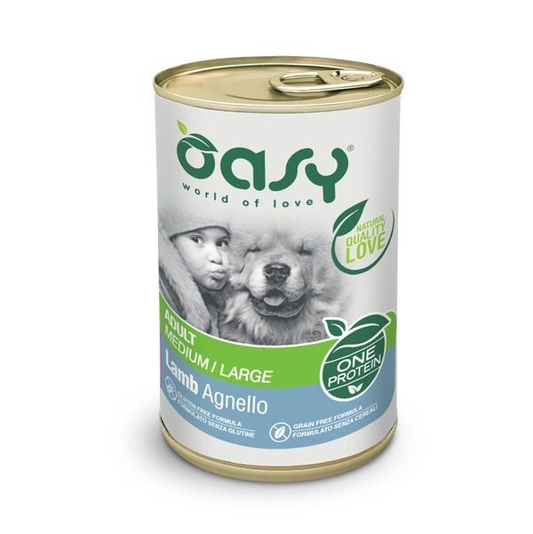 Oasy One Protein Adult Medium/Large Lamb vådfoder til hund - 400 g billede
